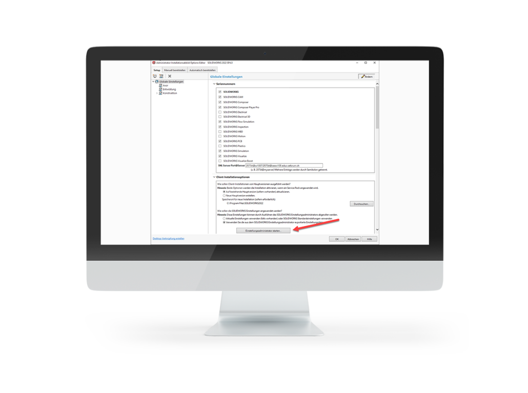 SOLIDWORKS Administrator CAD Monitor