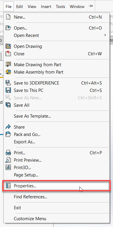 Technical Tip Bestandsdaten in 3DEXPERIENCE Eigenschaften