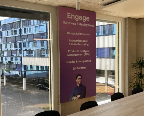 Neue Büroräumlichkeit Morges Engage Wand