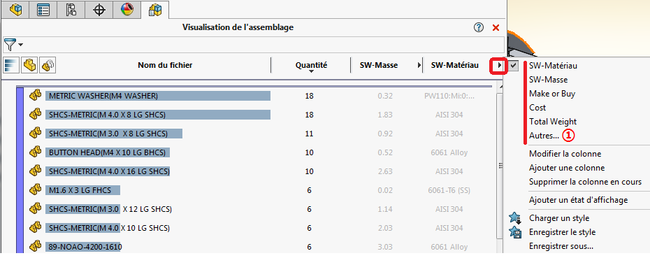 visualisation assemblage solidworks