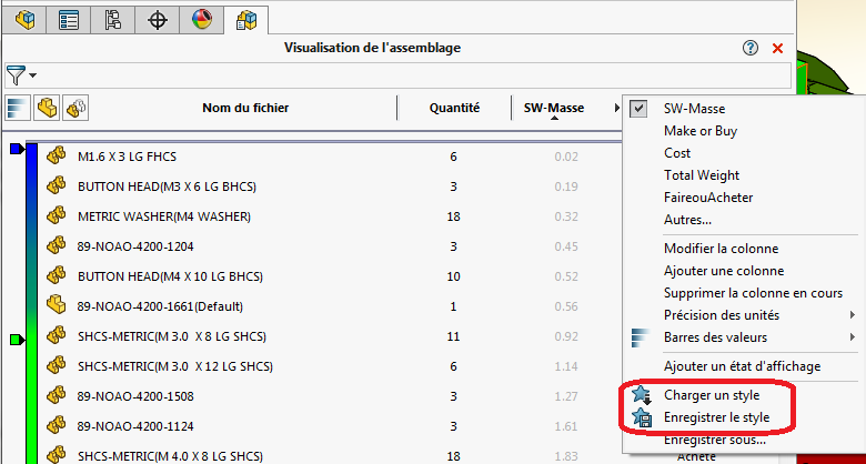 visualisation assemblage solidworks