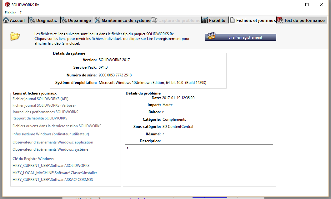 Fichiers et journaux-solidworks rx