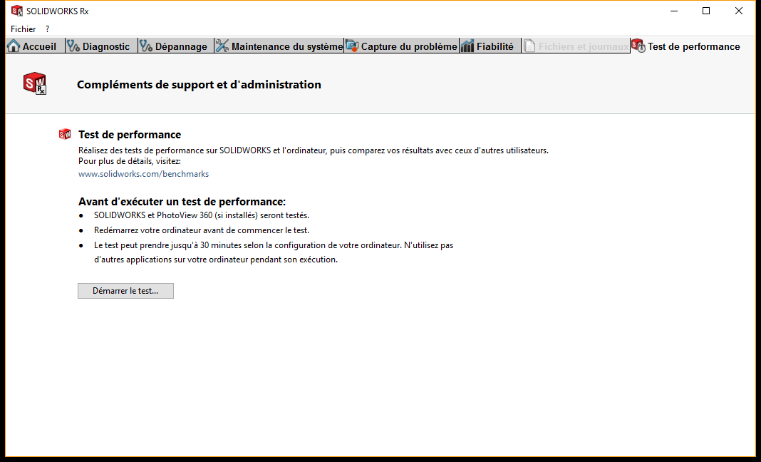 Test de performance-solidworks rx