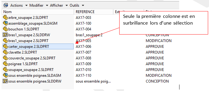 personnaliser les menus PDM Pro