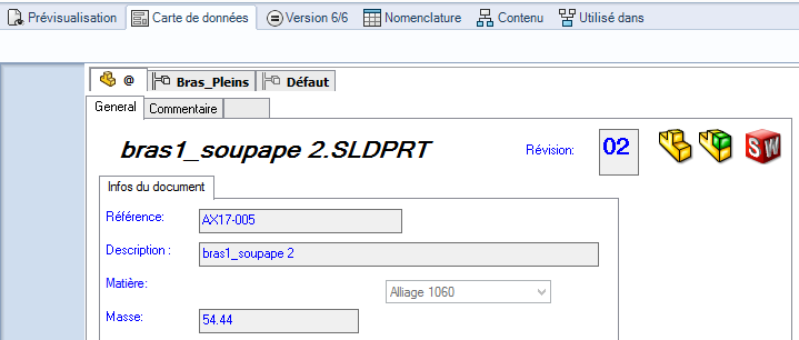 personnaliser des menus solidworks PDM pro