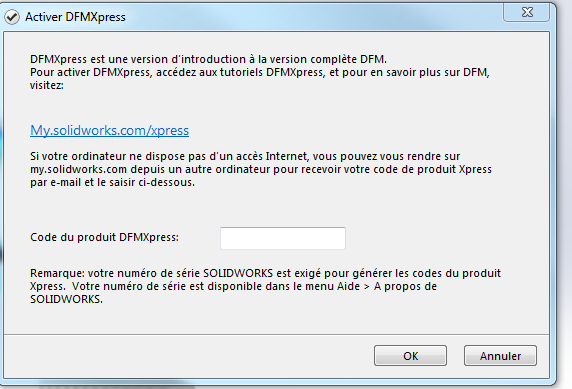 activer les produits solidworks xpress