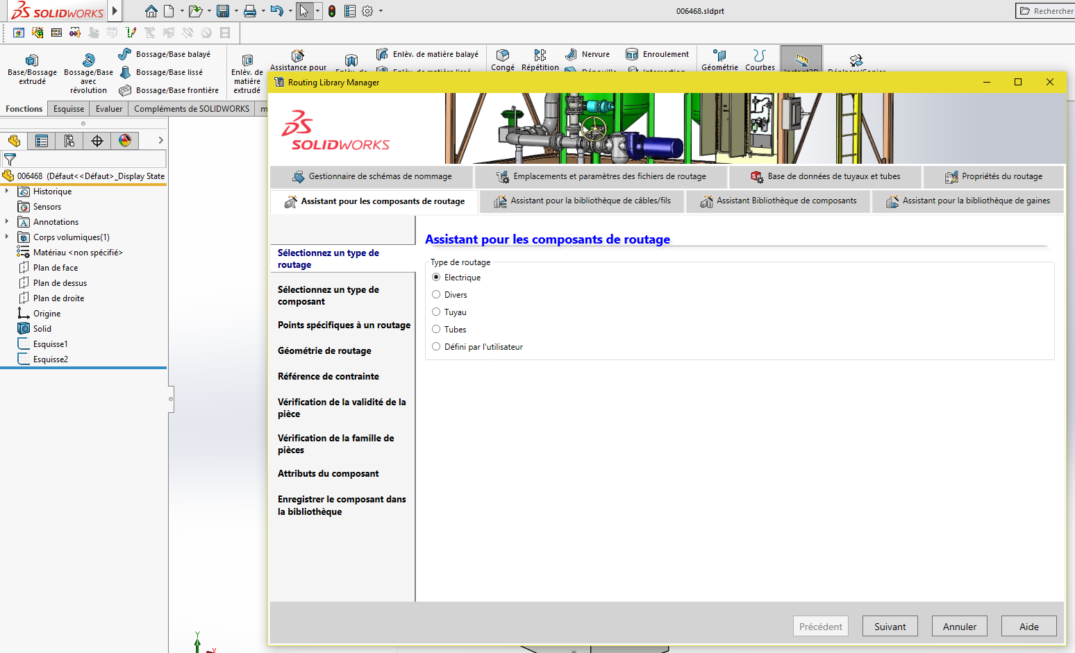 composant de bibliothèque SOLIDWORKS Electrical 