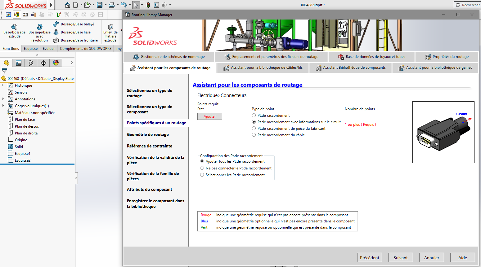 composant de bibliothèque SOLIDWORKS Electrical 