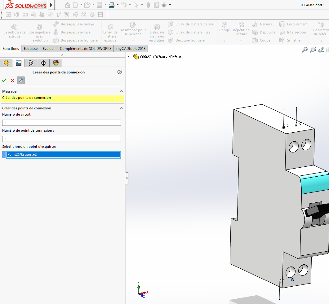 composant de bibliothèque SOLIDWORKS Electrical 