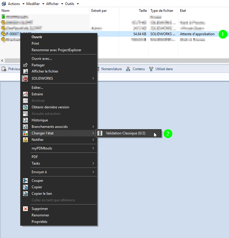 Transition parallèle SOLIDWORKS PDM