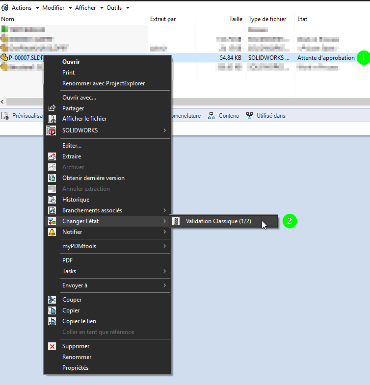 Transition parallèle SOLIDWORKS PDM